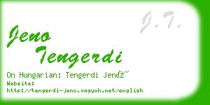 jeno tengerdi business card